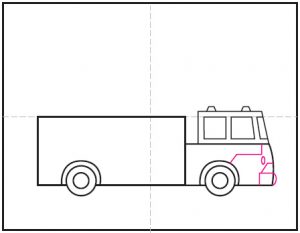 آموزش نقاشی ماشین آتش نشانی 5