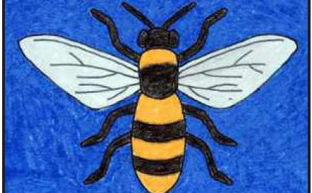 آموزش نقاشی زنبورعسل