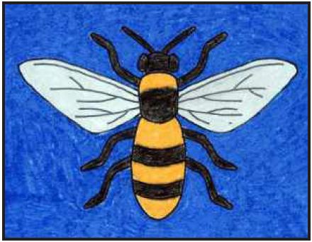 آموزش نقاشی زنبورعسل