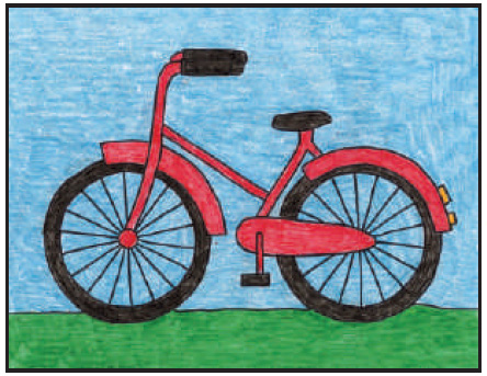 آموزش نقاشی دوچرخه