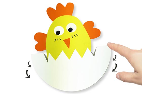 کاردستی جوجه درون تخم مرغ