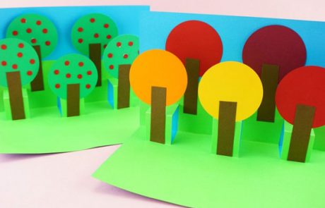 کاردستی سه بعدی درختان پاییزی
