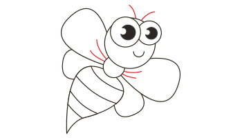 نقاشی زنبور عسل مرحله 10