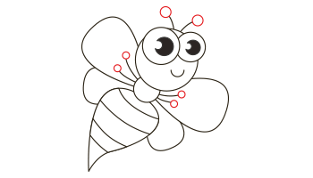 نقاشی زنبور عسل مرحله 11