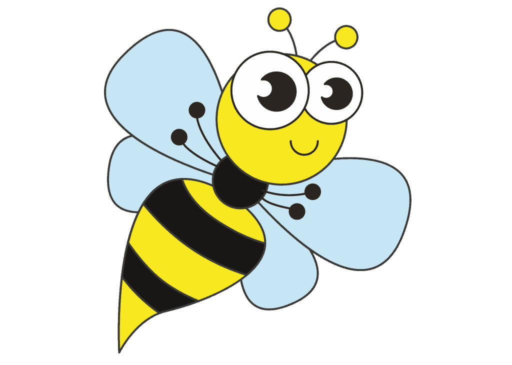 آموزش نقاشی گام به گام زنبور عسل