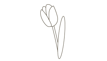 نقاشی گل لاله 