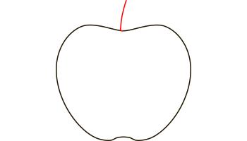 آموزش نقاشی سیب مرحله 5