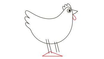 آموزش نقاشی مرغ مرحله 6