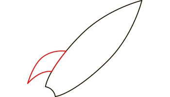 آموزش نقاشی موشک مرحله 4