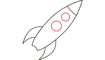 آموزش نقاشی موشک مرحله 6