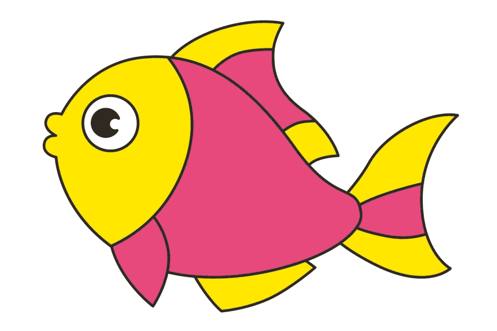 آموزش نقاشی کودکانه ماهی