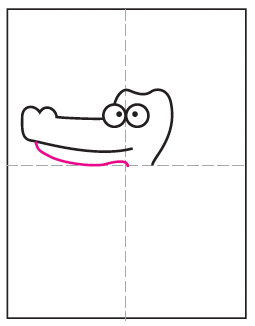 نقاشی تمساح کارتونی مرحله 4