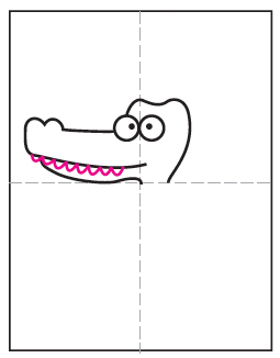 نقاشی تمساح کارتونی مرحله 5