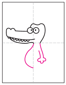 نقاشی تمساح کارتونی مرحله 6