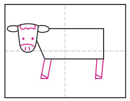 آموزش نقاشی گاو ساده مرحله 5