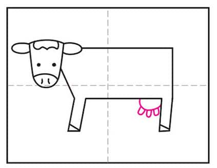 آموزش نقاشی گاو ساده مرحله 6