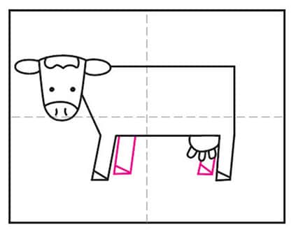 آموزش نقاشی گاو ساده مرحله 7