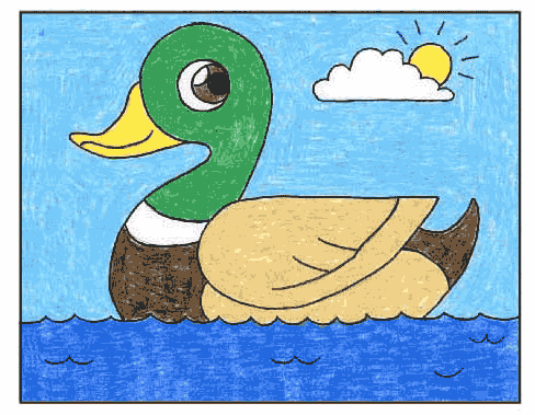آموزش نقاشی اردک