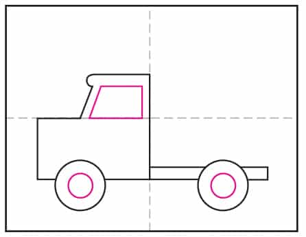 آموزش نقاشی کامیون مرحله 5