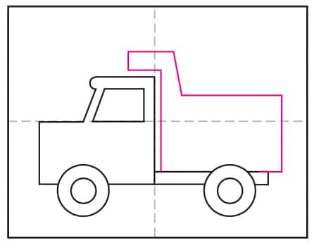 آموزش نقاشی کامیون مرحله 6