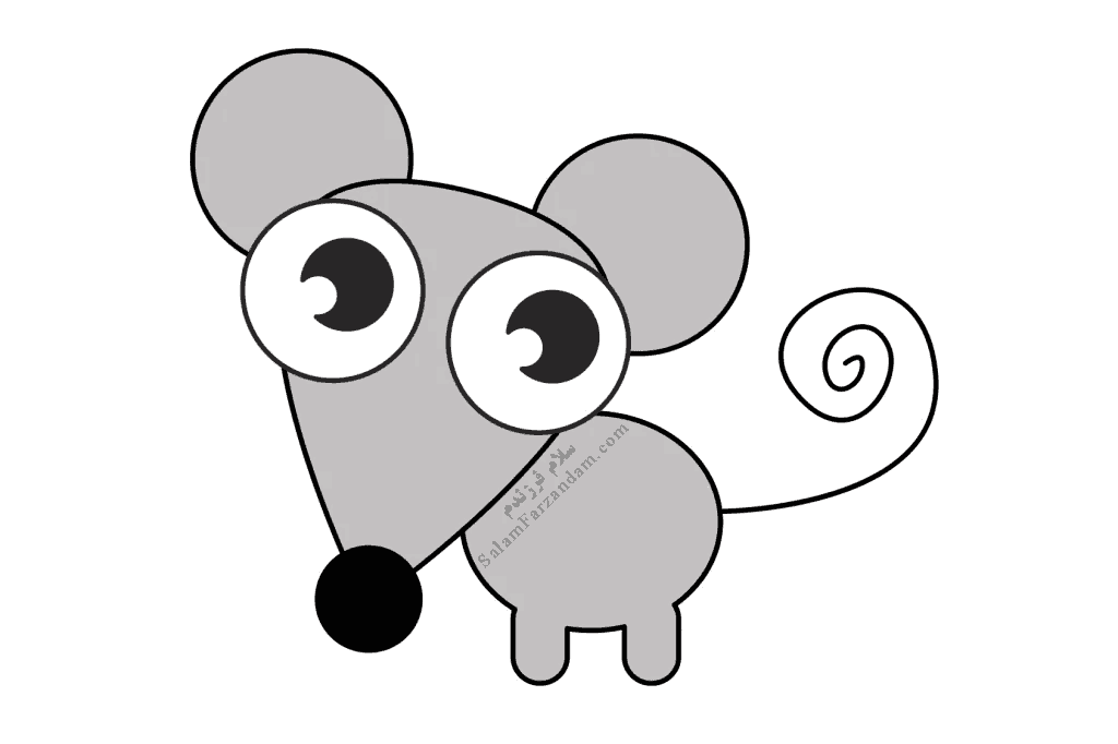 آموزش نقاشی ساده موش