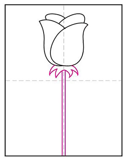 آموزش گل رز ساده مرحله 4