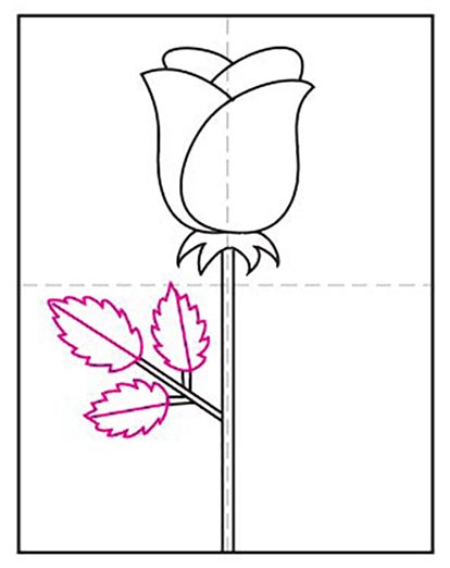 آموزش گل رز ساده مرحله 6