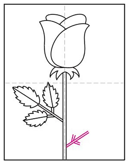 آموزش گل رز ساده مرحله 7