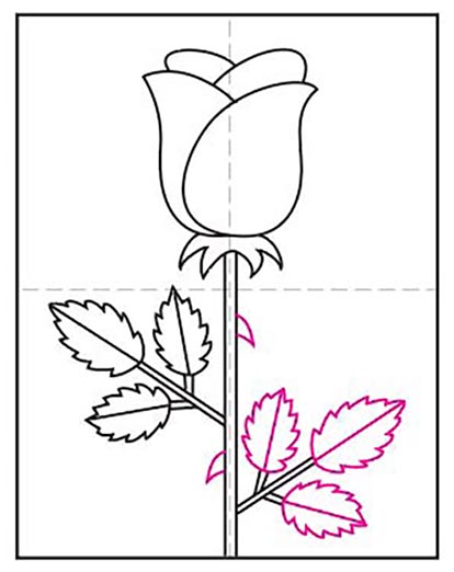 آموزش گل رز ساده مرحله 8