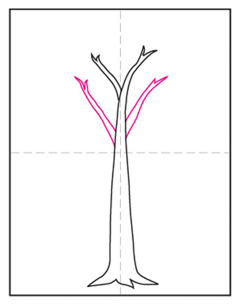 آموزش نقاشی درخت مرحله 4