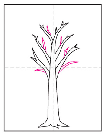 آموزش نقاشی درخت مرحله 6