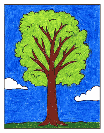آموزش نقاشی درخت