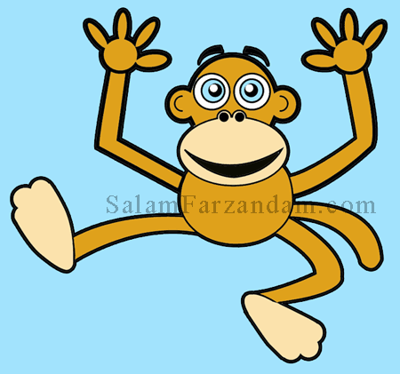 آموزش نقاشی میمون