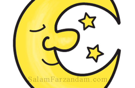 آموزش نقاشی ماه و ستاره کارتونی