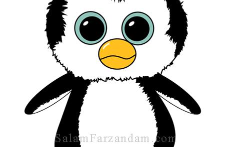 آموزش نقاشی پنگوئن پشمالو