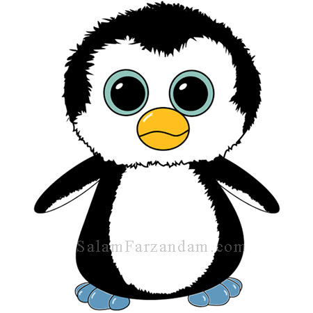 آموزش نقاشی پنگوئن پشمالو