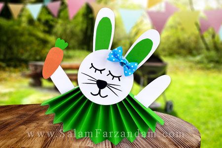 کاردستی آسان خرگوش کاغذی - پنجره ای به دنیای کودکان