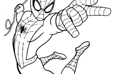 نقاشی پسرانه مرد عنکبوتی برای رنگ آمیزی