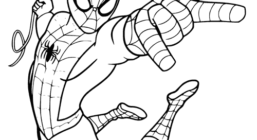 نقاشی پسرانه مرد عنکبوتی برای رنگ آمیزی