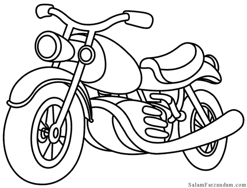 نقاشی موتورسیکلت برای رنگ آمیزی