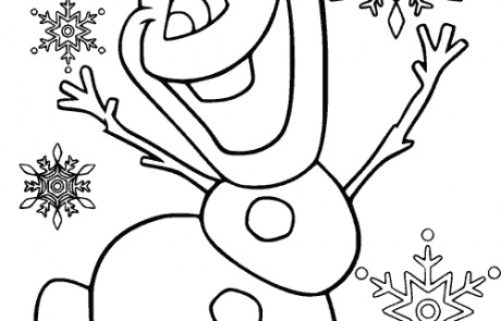 نقاشی اولاف و برف برای رنگ آمیزی